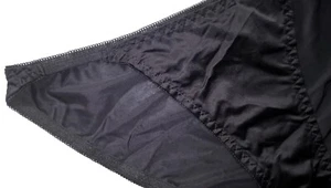 Sexy. BLACK Shimmery TANGA Bikini style Panties Knickers Sissy TV CD 32" - 42" - Picture 1 of 6