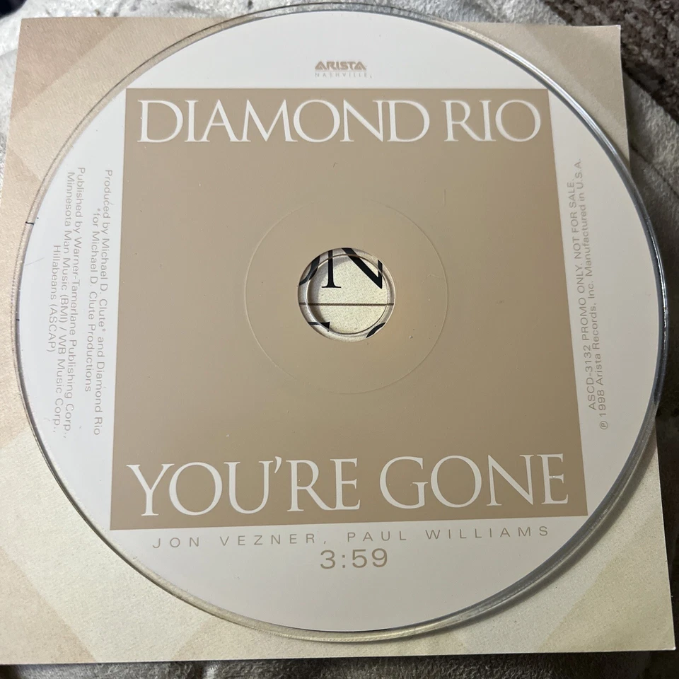 Diamond Rio - You're Gone (CD Single) Disc and Front Cover Only - Image 1 of 1