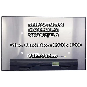 NE160WUM-N64 B160UAN01.M MNG007JA1-3 1920 * 1200 EDP 30 Pins 16.0 Screen Matrix - Picture 1 of 2