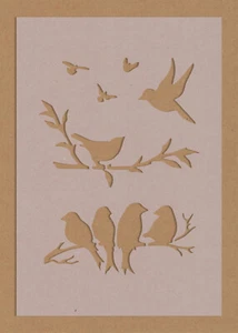 Plantillas mixtas de rama voladora para pájaros artesanía decoración spray - Imagen 1 de 1
