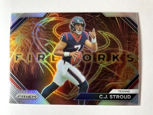 2023 Panini Prizm NFL Silver Fireworks C.J. Stroud Texans RC Karte - Bild 1 von 2
