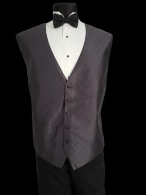 XXXL Nuevo Chaleco Esmoquin Púrpura Oscuro con Pajarita Negra 3XL TUXXMAN Foto 1 de 4