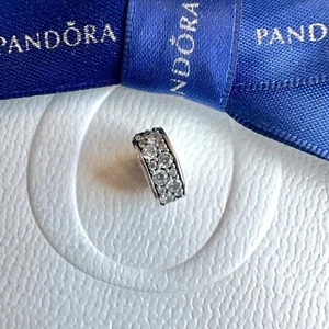 Authentic Pandora Shining Elegance Clear CZ Spacer Clip Charm #791817CZ - Picture 1 of 5