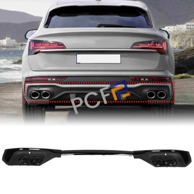 Fits 2021-2025 Audi SQ5 Q5 Sportback Rear Bumper Exhaust Pipe Muffler Tips 3Pcs - Image 1 of 4