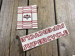 OLD SCHOOL BMX MX PNEUMATICO CANADESE SUPERCYCLE DOWNTUBE & HEADBADGE ADESIVO CANADA - Foto 1 di 2
