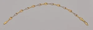 Yellow and white gold bracelet preowned 18k gold bracelet 7.5 inch B1 - Picture 1 of 6