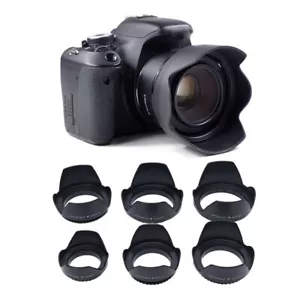 49/62/67/72/77mm Digital Camera Flower Lens Hood For Universal Canon Nikon Sony - Picture 1 of 18