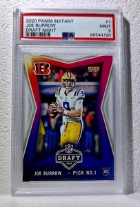 Joe Burrow 2020 Panini NFL Draft Night #1 Football Card 1 of 8156 PSA 9 MINT - Picture 1 of 2