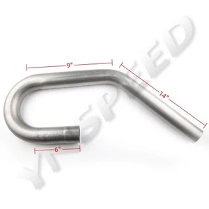 Tubo de tubo de acero inoxidable 2,5" 2-1/2" 180 + 45 grados U J combo flexión mandril 409 - Imagen 1 de 13