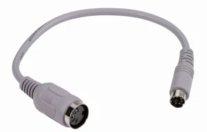 Adapter keyboard Mini DIN PS/2 6-pin Male - DIN 5-pin Female Grey 0,15m. THOMSON - Zdjęcie 1 z 2