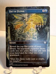 Fact or Fiction (Borderless) Commander Masters Regular - Reveal Top Five Cards - Picture 1 of 2