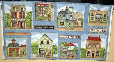 1件漂亮“My Hometown”棉质绗缝/壁挂织物面板 — 第 1/3 张图片