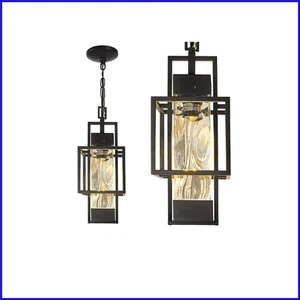 Versatile 15" Black Metal Lantern Light - Indoor/Outdoor, Dimmable LED Included - Picture 1 of 9
