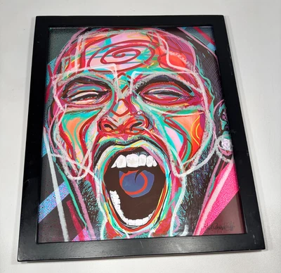 Pintura facial moderna original de Jack Dalrymple Blair arte urbano callejero firmada 2018 Foto 1 de 4