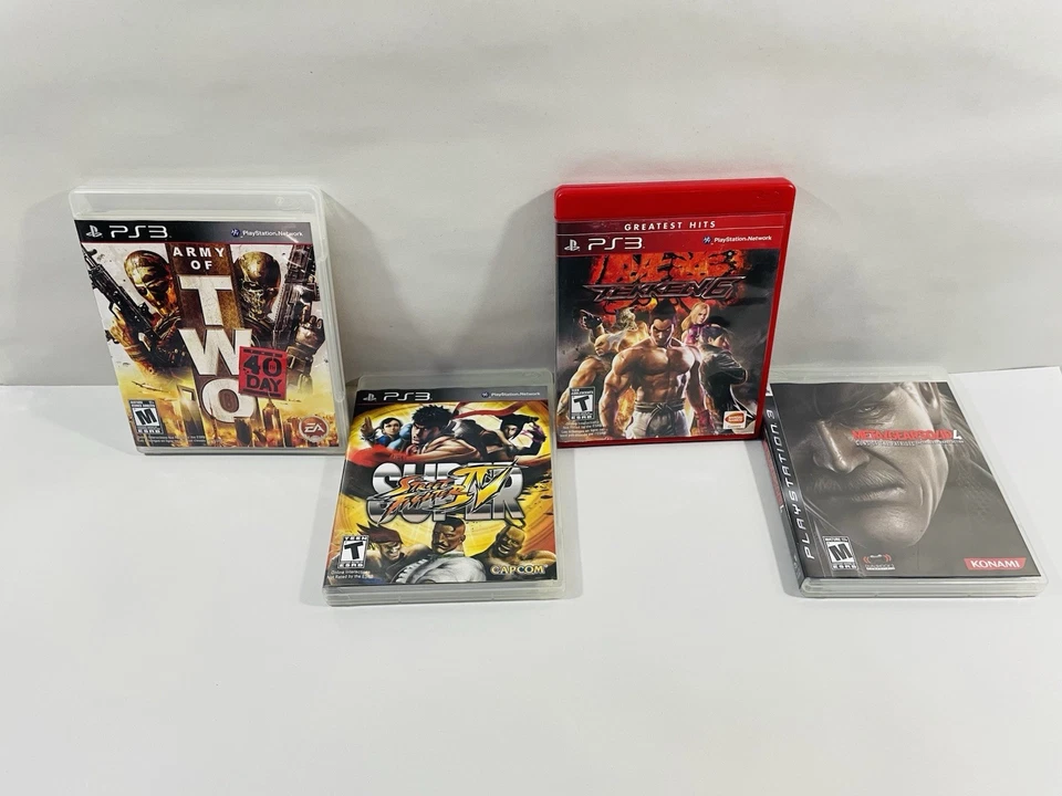 Lote de 4 Juegos Sony PS3 Tekken6 - Super Street Fighter - Army Of 2 - MetalGearSo Foto 1 de 4