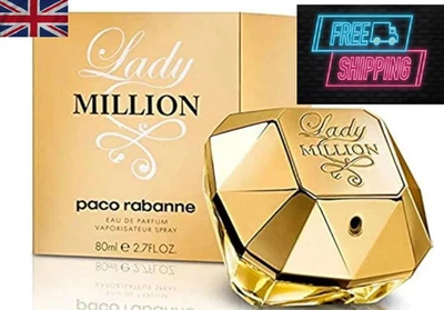 Paco Rabanne Lady Million Eau De Parfum Spray for Women 80 ml Free Delivery