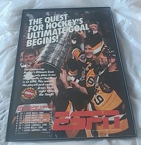 ESPN Stanley Cup Hockey 1993 Framed Print Ad 8.5X11  - Picture 1 of 1