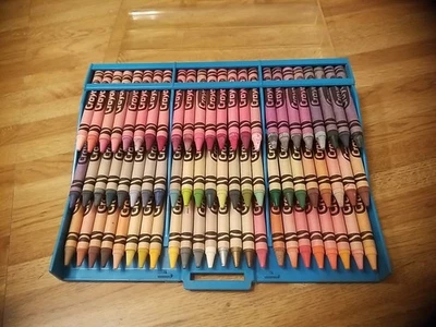 Vtg Unused! Crayola 72 Crayon Portable Plastic Blue Storage Case with Sharpener - Image 1 of 4