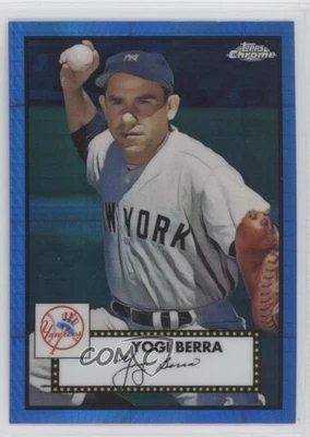 2021 Chrome Platinum Anniversary Mega Box Blue Prism Refractor Yogi Berra HOF - Image 1 of 2