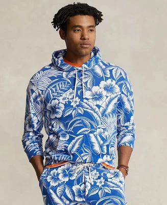 Moletom com capuz Polo Ralph Lauren masculino tropical floral spa terry azul M - Imagem 1 de 4