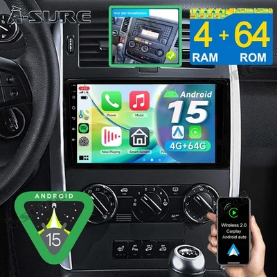 4+64G Autoradio Für Mercedes-Benz A/B Klasse W169 W639 W245 GPS Navi Android 15 - Bild 1 von 4