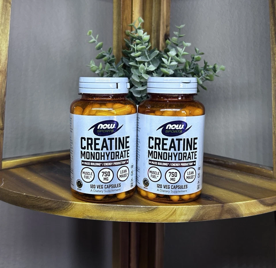 Now Foods 750 mg creatina monohidrato 120 cápsulas - caducidad 11/2027 - Lote de 2 Foto 1 de 1