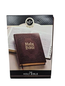KJV KJV134 Holy Bible Thinline Large Print Faux Leather Red Letter Edition NEW - Picture 1 of 8