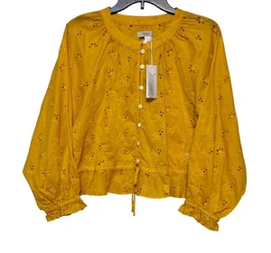 Neu mit Etikett Outerknown Cottagecore Bauerntop mit Ösen Damengröße kokett Boho romantisch - Bild 1 von 8