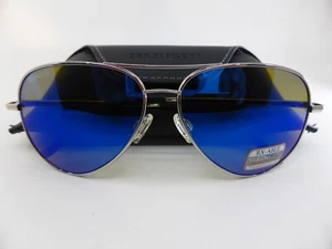 Serengeti Sunglasses CARRARA Shiny Silver - POLARISED 555nm Blue Mineral Lenes - Picture 1 of 4