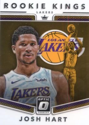 2017-18 PANINI OPTIC INSERT ROOKIE RC KINGS NO. 26 JOSH HART LAKERS  - Image 1 of 2