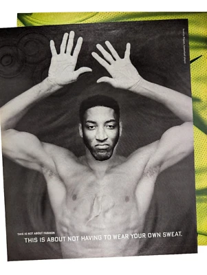 Nike Dri-F.I.T. Camisa Scottie Pippen Chicago Bulls 1998 Rolling Stone anuncio 19x12" Foto 1 de 3
