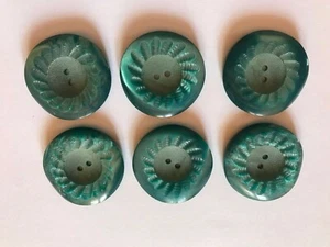 Boutons vintage 6 boutons bakélite vert diamètre 35 mm réf 15 - Picture 1 of 3