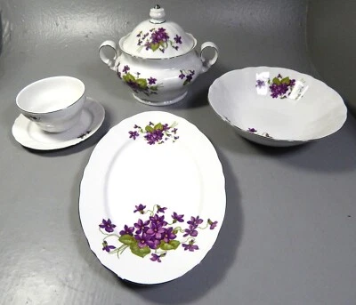 Winterling Marktleuthen - Suppenterrine, Schüssel, Platte, Sauciere - Silberrand - Bild 1 von 4