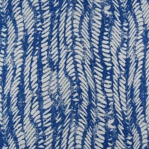P Kaufmann JIRA INDIGO Cotton Blend Blue Abstract Stripes Drapery Uph Fabric - Picture 1 of 1