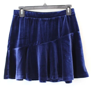 J.Crew Crewcuts Girls Navy Velvet Ruffle Skirt Size 6-7 - Picture 1 of 6
