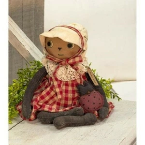 Muñeca de arte popular gris de 17" bebé dama primitiva granja de arte popular - Imagen 1 de 1