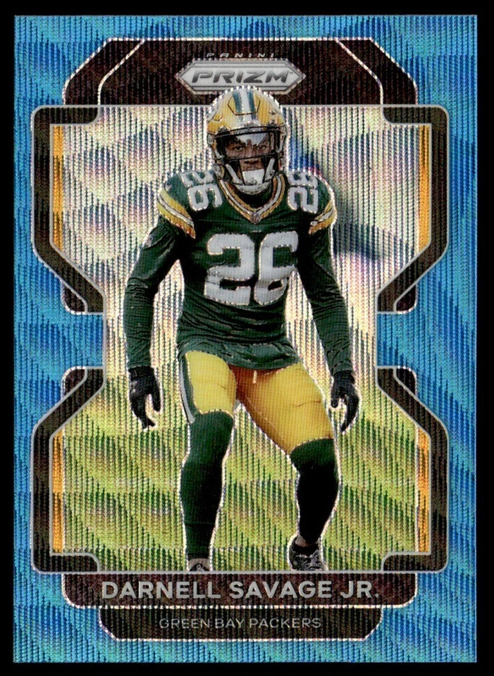 2021 Panini Prizm Blue Wave 006/199 Darnell Savage #142 BB2 - Image 1 of 2