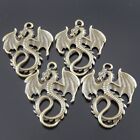 10pcs Antique Bronze Alloy Dragon With Wing Jewelry Making Charms Pendant