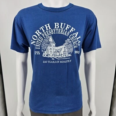 Camiseta De Colección 1995 Azul North Buffalo United Presbyterian Church 200 Años (L) Foto 1 de 4
