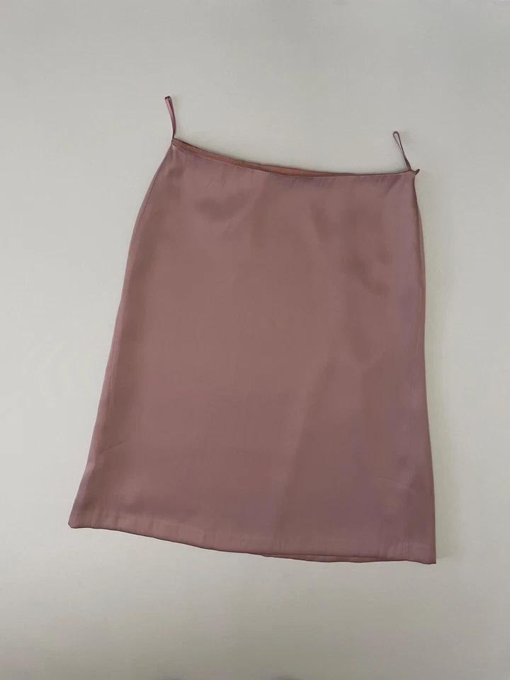 JIL SANDER Skirt Midi Lined Dusty Rose Pink Satin Size IT 38 / US 2 - Image 1 of 4