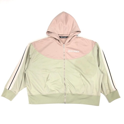 Giacca con cappuccio bicolore Palm Angels rosa marrone taglia XXL 2XL streetwear di design B22