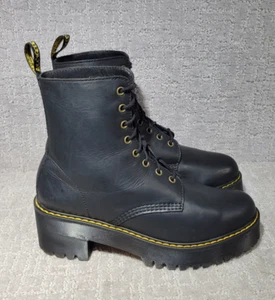 Dr. Martens Shriver Hi Damengröße US 10 schwarze Schnürstiefel Kampfstiefel. - Bild 1 von 9