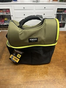 IGLOO Hard-Top Playmate Gripper 22-Can Cooler Bag - Gray/lime Green, Big Lunch - Picture 1 of 5