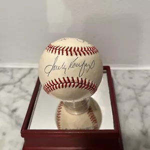 SANDY KOUFAX / Tommy Lasorda / Duke Snider DODGERS HOF Signed AUTO White ROMLB - Picture 1 of 8