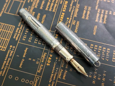 Pluma Estilográfica Wahl Eversharp Niagara Vermeil Esterlina De Colección - Tamaño #2, ¡restaurada! Foto 1 de 4