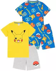 Pokemon Multicolor Manga Corta Pierna Corta Conjunto Pijama Unisex Niños - Imagen 1 de 66