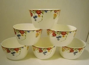 Royal Bone China Dinnerware "DREAMS OF PARIS" Floral Flowers 6 Soup Bowls - Picture 1 of 2