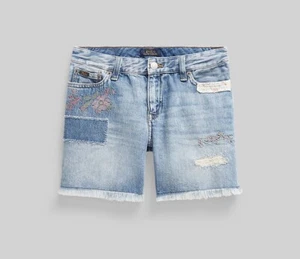 Polo Ralph Lauren The Astor Slim Boyfriend – distressed denim short – girls 14 - Picture 1 of 9