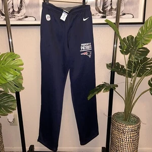 New England Patriots Nike NFL Training Blue Dri Fit Therma Pants Size Med - Picture 1 of 5