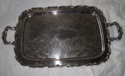 Bandeja para servir mayordomos rectangular de 24"x14" Oneida de colección adornada Foto 1 de 4